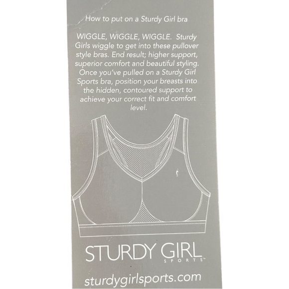 4/$20 NWT Sturdy Girl Sports Santa Monica High Impact Sports Bra 34DD Purple Blk - Picture 4 of 10